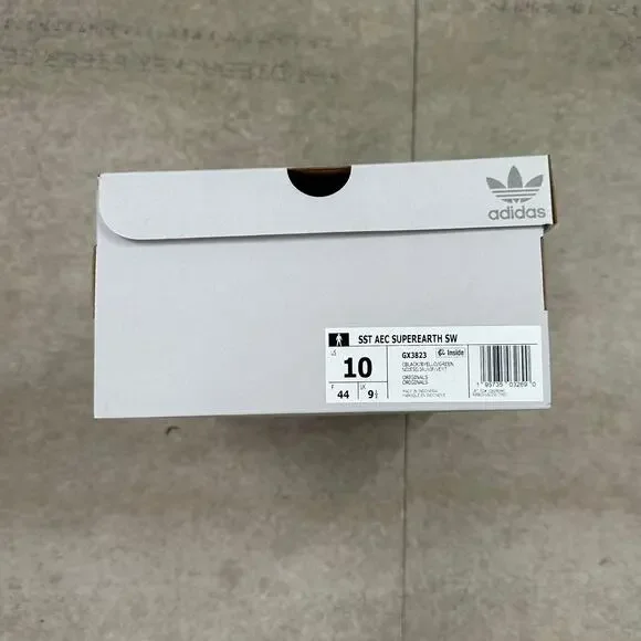 Vintage Y2K Adidas Superstar Low Top Shoes Mens 10 Wotherspoon Black - Picture 9 of 11
